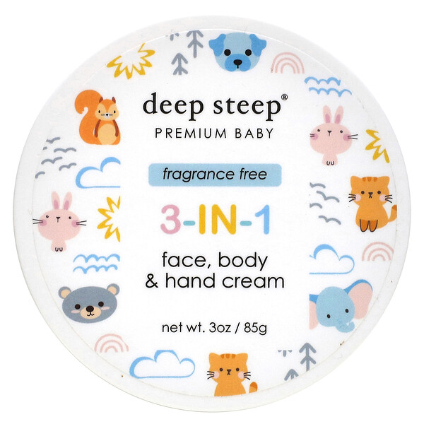 Premium Baby, Крем для лица, тела и рук 3-в-1, без отдушек, 3 унции (85 г) Deep Steep
