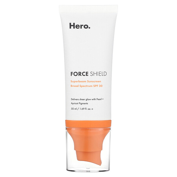 Force Shield, Солнцезащитный крем Superbeam, SPF 30, 1,69 жидк. унции (50 мл) Hero Cosmetics