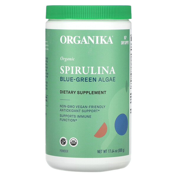 Органическая Спирулина, Сине-Зеленые Водоросли - 500 г - Organika Organika
