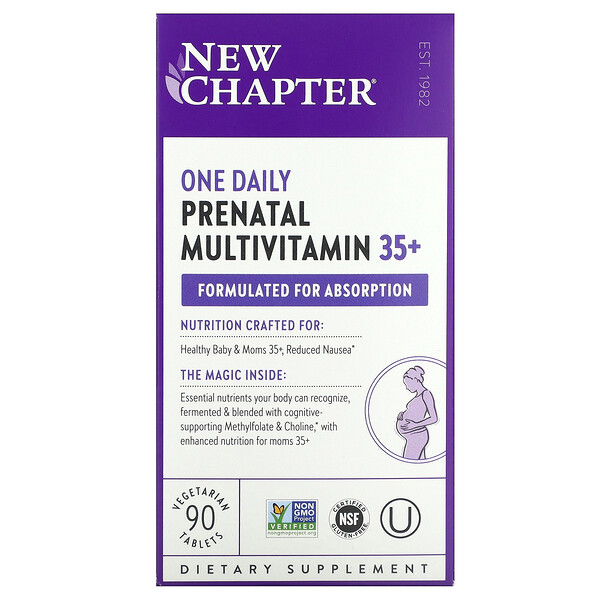 Мультивитамин Для Беременных 35+ - 90 вегетарианских таблеток - New Chapter New Chapter