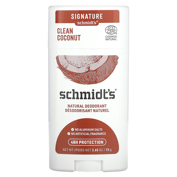 Натуральный дезодорант, чистый кокос, 2,65 унции (75 г) Schmidt's