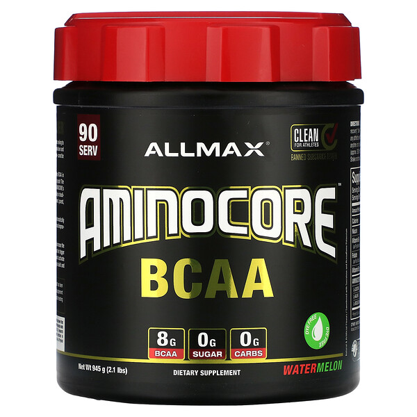 AMINOCORE BCAA, арбуз, 2,1 фунта (945 г) ALLMAX