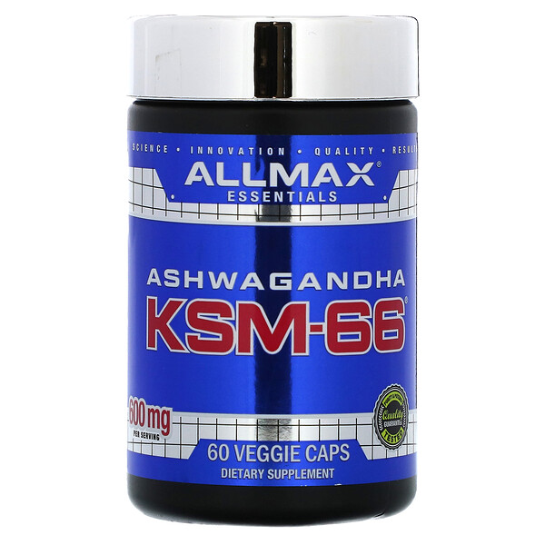Ashwagandha KSM-66 - 600 мг - 60 растительных капсул - ALLMAX ALLMAX