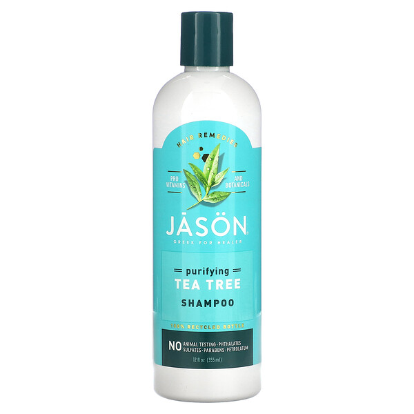 Hair Remedies, Очищающий шампунь с чайным деревом, 12 жидких унций (355 мл) JASON