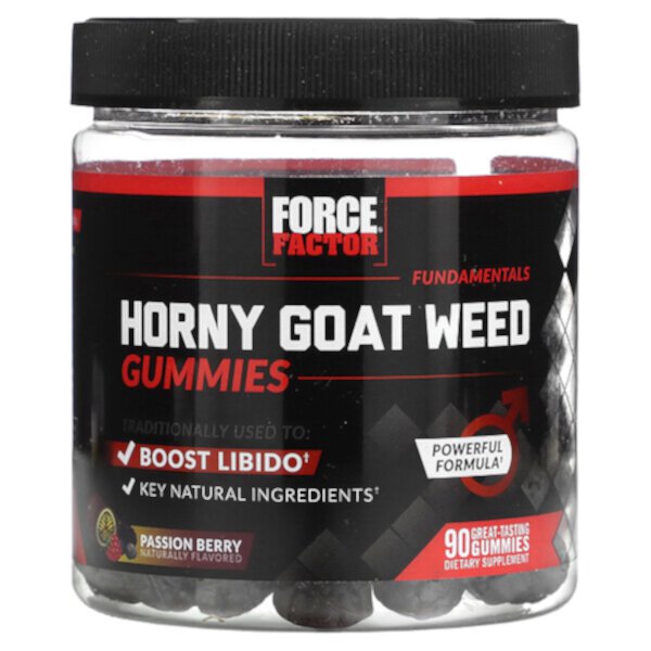 Fundamentals, Horny Goat Weed, пассифлора, 90 жевательных конфет Force Factor
