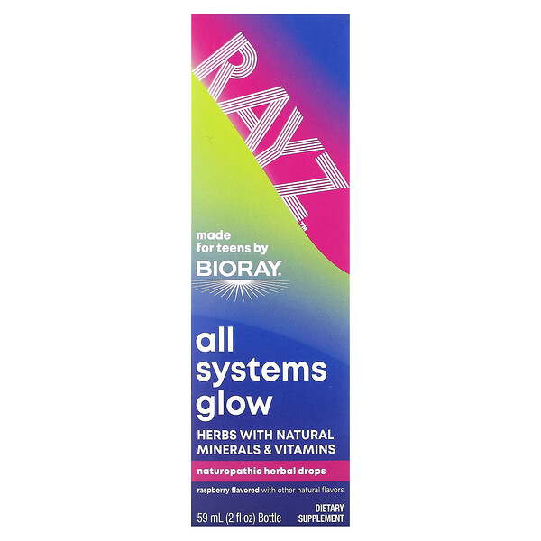 Rayz, All Systems Glow, для подростков, малина, 2 жидких унции (59 мл) Bioray