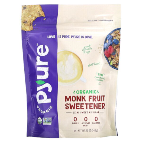 Organic Monk Fruit Sweetener, 12 oz (340 g) Pyure