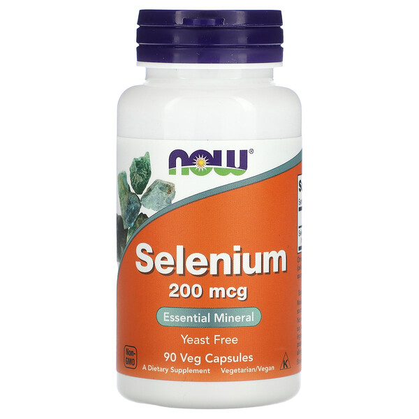 Selenium, 200 mcg, 90 Veg Capsules (Вегетарианские капсулы) NOW Foods