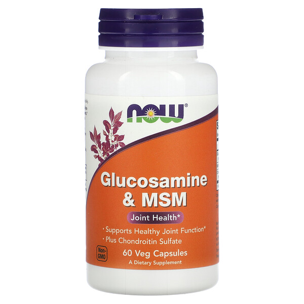 Глюкозамин & MSM с Хондроитином - 60 вегетарианских капсул - NOW Foods NOW Foods