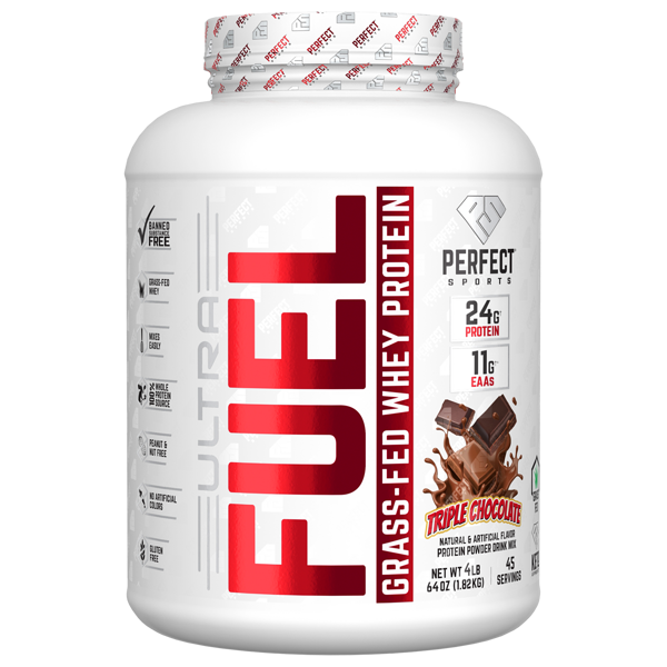 Ultra Fuel, Сывороточный протеин травяного откорма, тройной шоколад, 4 фунта (1,82 кг) Perfect Sports