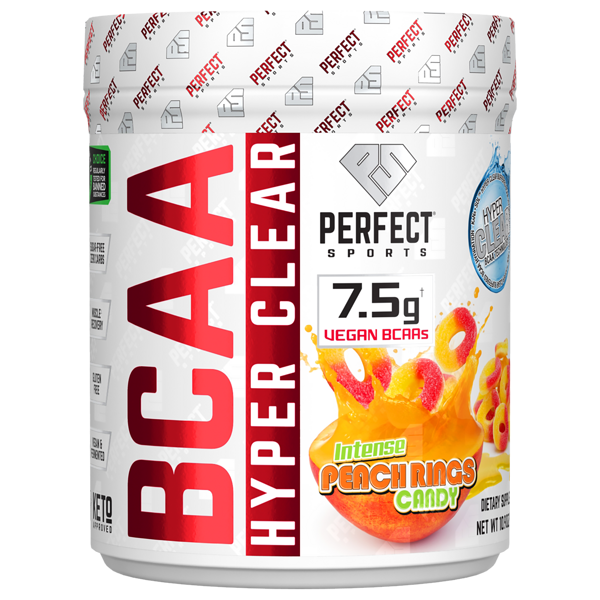 BCAA Hyper Clear, насыщенные персиковые кольца, 10,9 унции (310 г) Perfect Sports