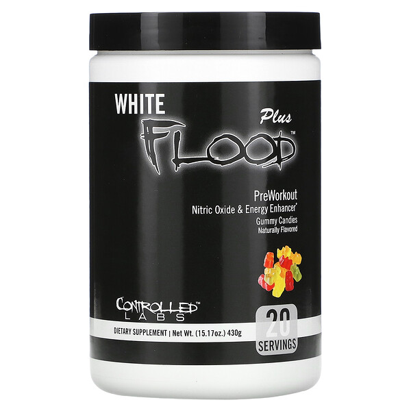 White Flood Plus, Мармеладные конфеты перед тренировкой, 15,17 унции (430 г) Controlled Labs
