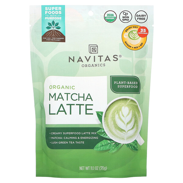 Organic Matcha Latte, 11.1 oz (315 g) Navitas Organics