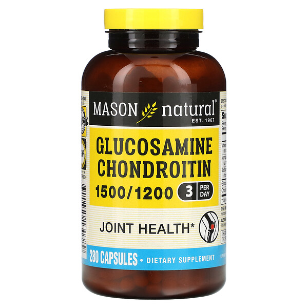 Глюкозамин-хондроитин, 280 капсул Mason Natural