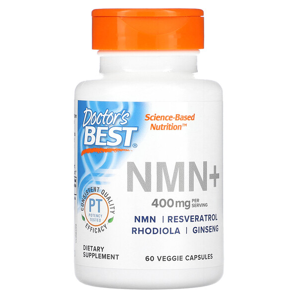 NMN+, 400 мг, 60 растительных капсул (200 мг на капсулу) Doctor's Best
