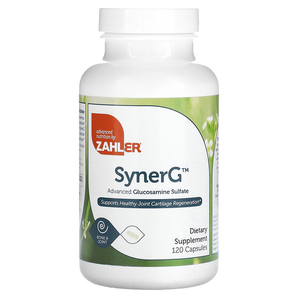SynerG, Усовершенствованный сульфат глюкозамина, 120 капсул Zahler