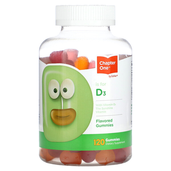Витамин D3, ароматизированный, 120 жевательных конфет CHAPTER ONE
