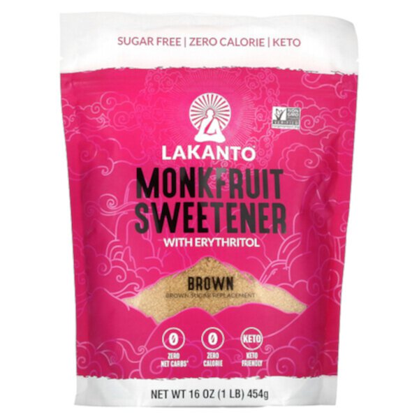 Monkfruit Sweetener with Erythritol, Brown, 1 lb (454 g) Lakanto