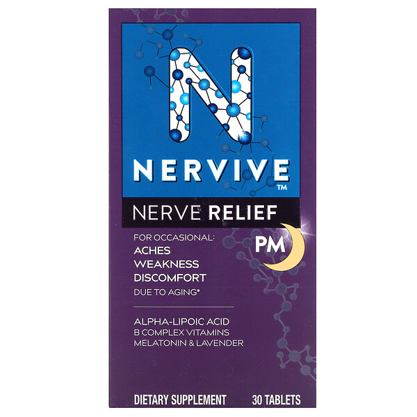 Nerve Relief, PM, 30 таблеток Nervive