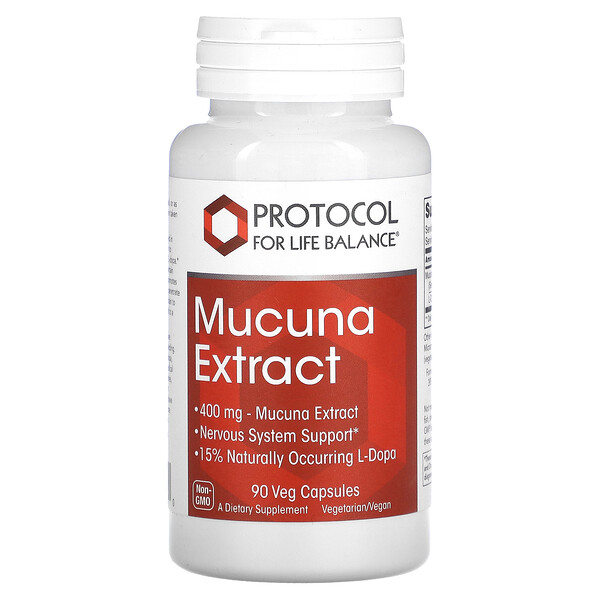 Экстракт мукуны, 400 мг, 90 растительных капсул Protocol for Life Balance