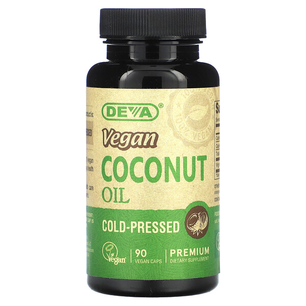 Веганское кокосовое масло - 90 веганских капсул - Deva Deva
