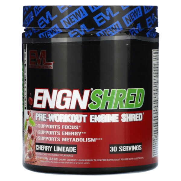 ENGN Shred, Средство для двигателя перед тренировкой, вишневый лайм, 8,8 унции (249 г) EVLution Nutrition