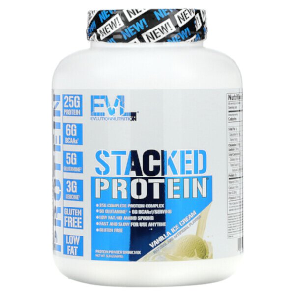 Stacked Protein, Ванильное мороженое - 2268 г - EVLution Nutrition EVLution Nutrition