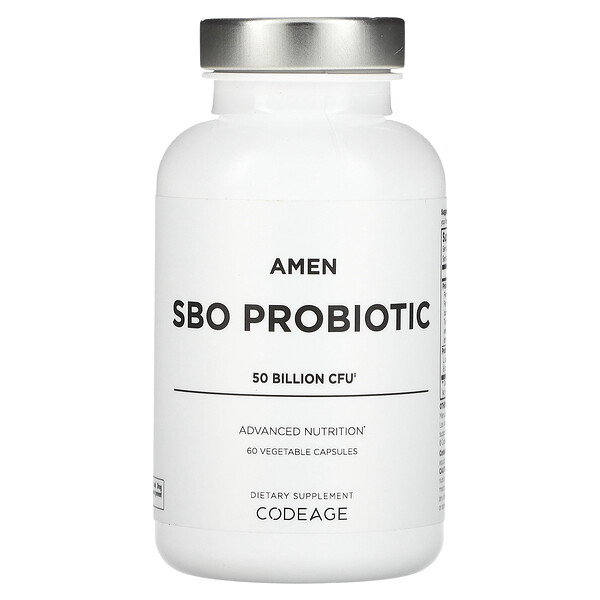 Amen, SBO Пробиотик - 50 миллиардов КОЕ - 60 растительных капсул - Codeage Codeage