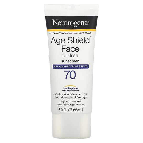 Солнцезащитный крем для лица Age Shield, SPF 70, 3 жидких унции (88 мл) Neutrogena