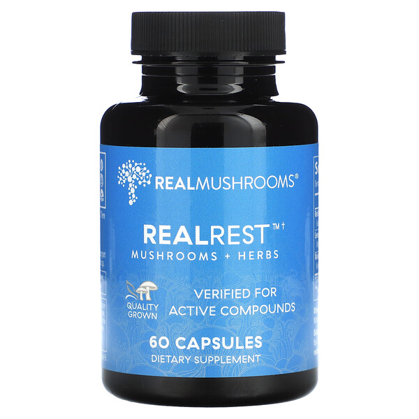 RealRest, Грибы + травы, 60 капсул Real Mushrooms