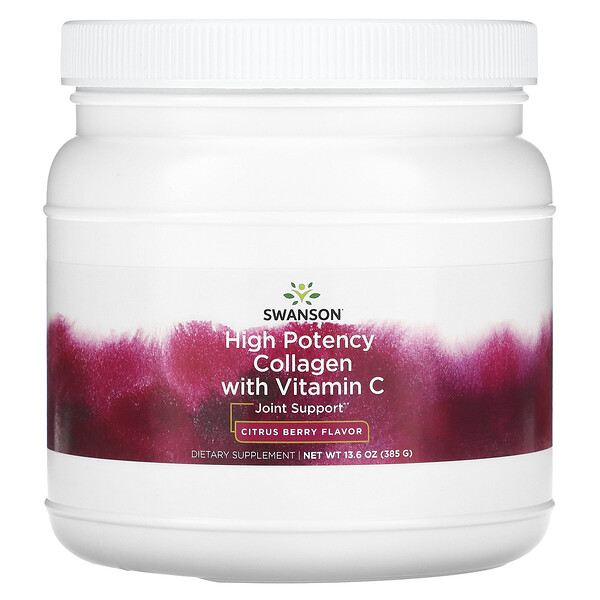 High Potency Collagen with Vitamin C, Citrus Berry, 13.6 oz (Унции) (385 g) Swanson