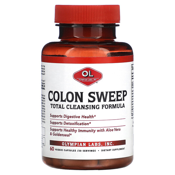 Colon Sweep, Формула для полного очищения, 60 растительных капсул Olympian Labs