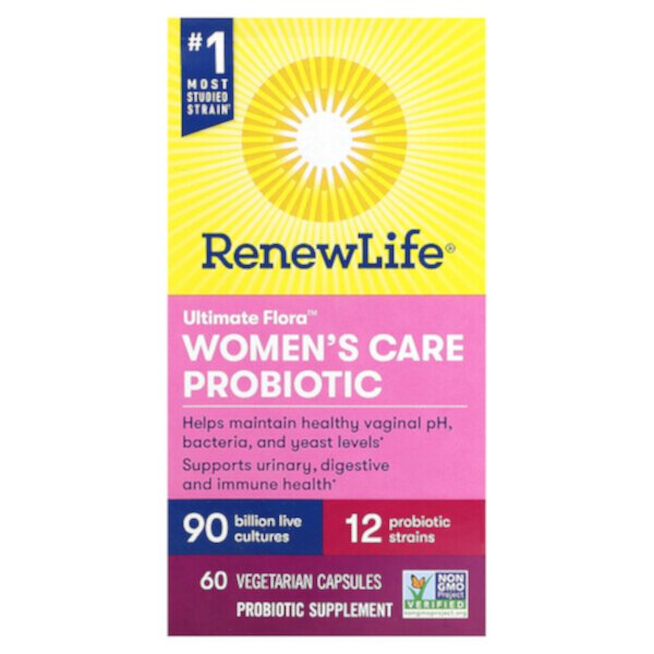 Пробиотик для женщин - 90 миллиардов КОЕ - 60 вегетарианских капсул - Renew Life Renew Life