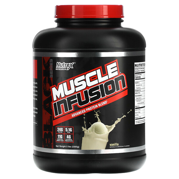 Протеиновая смесь Muscle Infusion Advanced, ваниль, 5 фунтов (2265 г) Nutrex Research