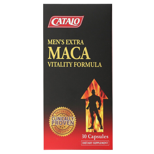 Мужская формула жизненной силы Extra Maca, 30 капсул Catalo Naturals