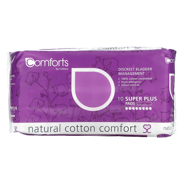 Натуральный хлопок Comfort, Super Plus, 10 подушечек Cottons