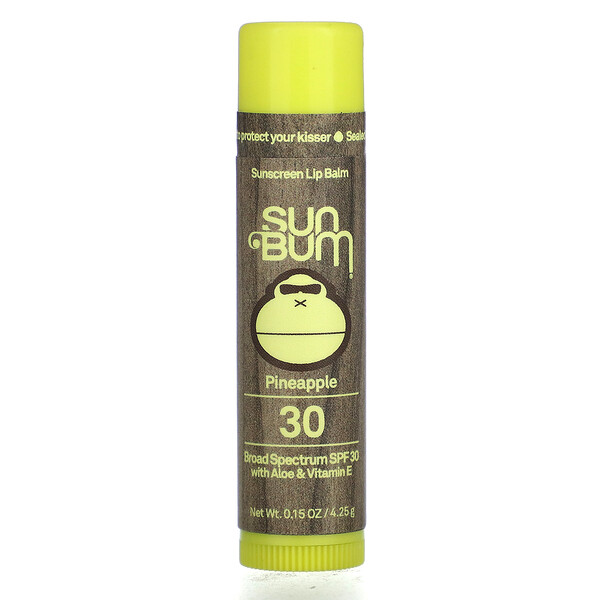 Солнцезащитный бальзам для губ, SPF 30, ананас, 0,15 унции (4,25 г) Sun Bum