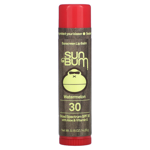 Солнцезащитный бальзам для губ, SPF 30, арбуз, 0,15 унции (4,25 г) Sun Bum