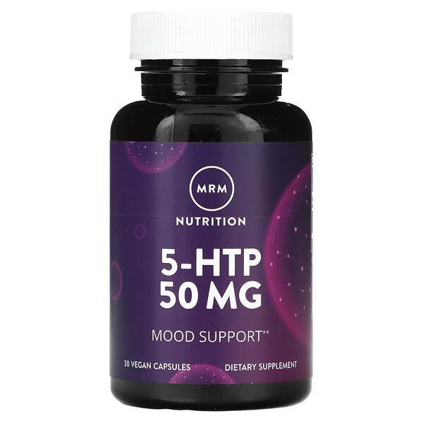 5-HTP, 50 мг, 30 веганских капсул MRM