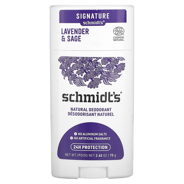 Natural Deodorant, Lavender & Sage, 2.65 oz (75 g) Schmidt's