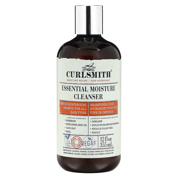 Essential Moisture Cleanser, For Al Hair Types, 12 fl oz (355 ml) Curlsmith