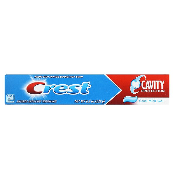 Cavity Protection, Зубная паста с фтором, прохладный мятный гель, 8,2 унции (232 г) Crest