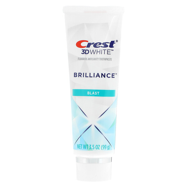 3D White, Brilliance, Fluoride Anticavity Toothpaste, Blast, 3.5 oz (99 g ) Crest