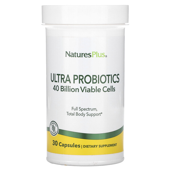 Ultra Probiotics, 40 миллиардов, 30 капсул - NaturesPlus NaturesPlus