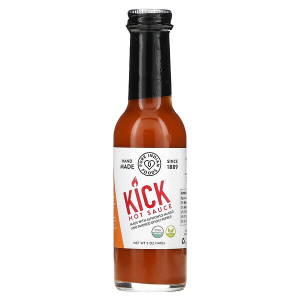 Kick Hot Sauce, 5 oz (141 g) Pure Indian Foods