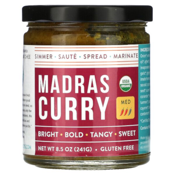 Madras Curry, Medium, 8.5 oz (241 g) Pure Indian Foods