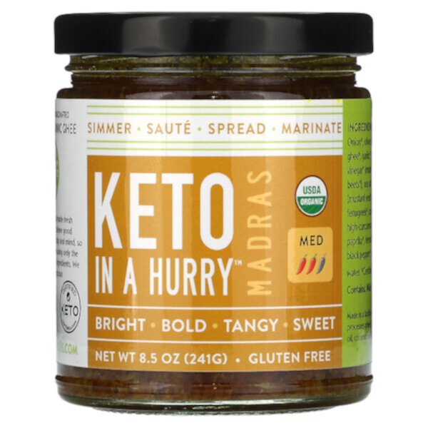 Madras Keto in a Hurry, Medium, 8.5 oz (241 g) Pure Indian Foods