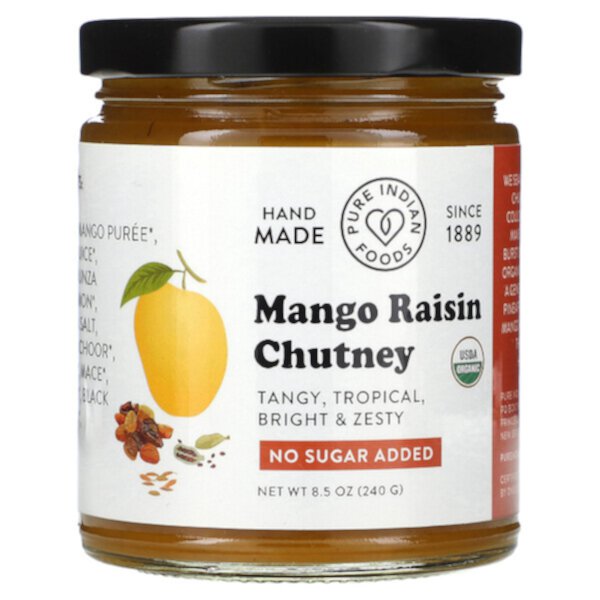 Mango Raisin Chutney, 8.5 oz (240 g) Pure Indian Foods