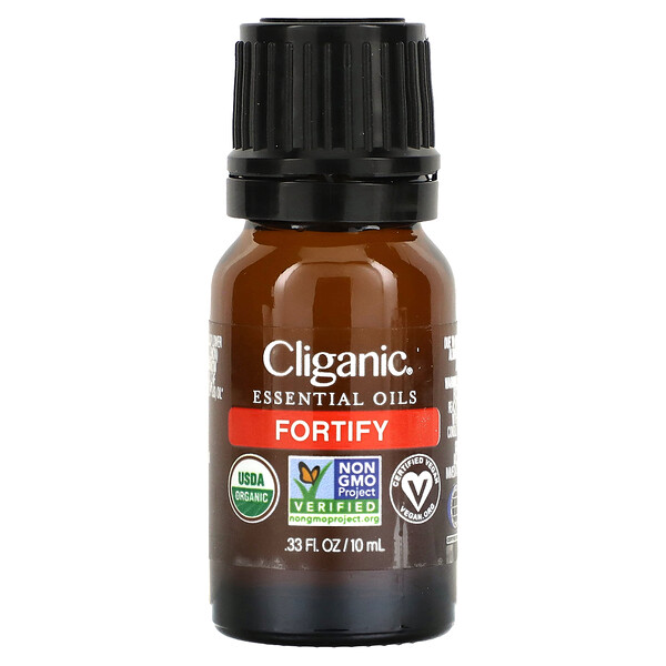 Смесь эфирных масел, Fortify, 0,33 жидких унции (10 мл) Cliganic
