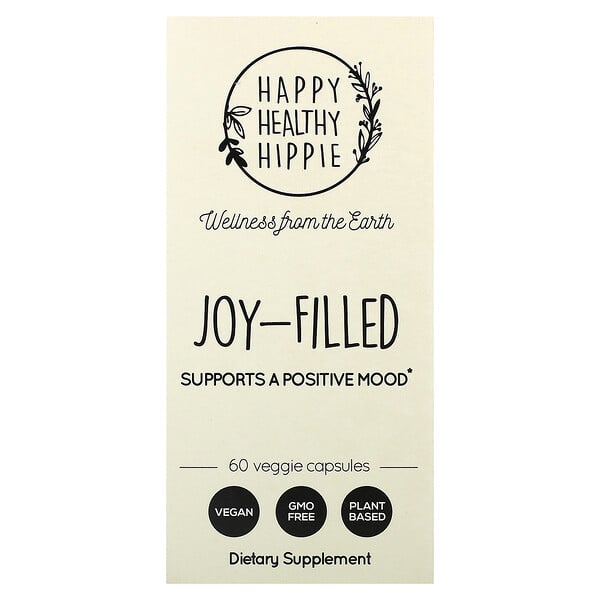Joy-Filled, поддерживает позитивное настроение, 60 растительных капсул Happy Healthy Hippie